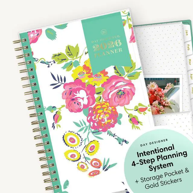 Alt view image 6 of 7 - Blue Sky Day Designer Weekly/Monthly Planner 8x5 White/Floral 2026 BLS103619