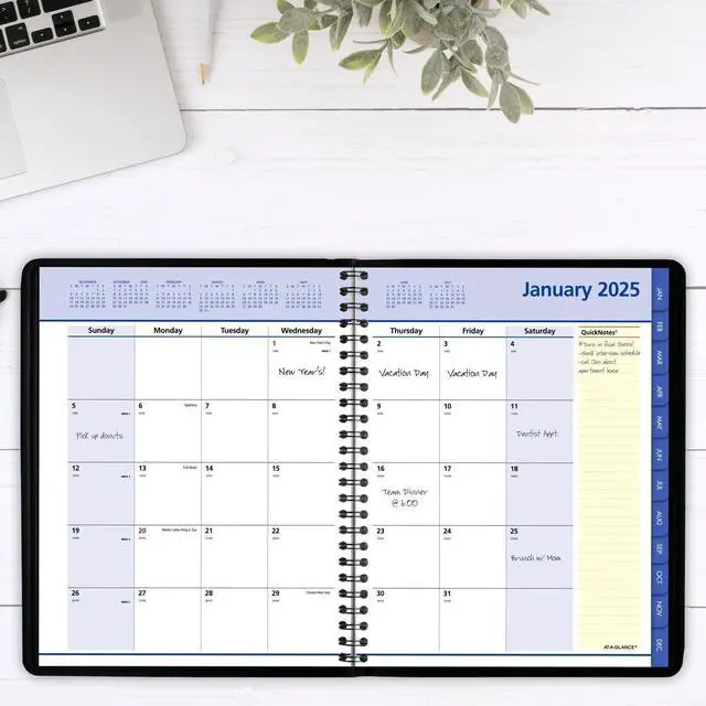Alt view image 2 of 7 - At-A-Glance QuickNotes Monthly Planner 8.75x7 Black 2026 760805