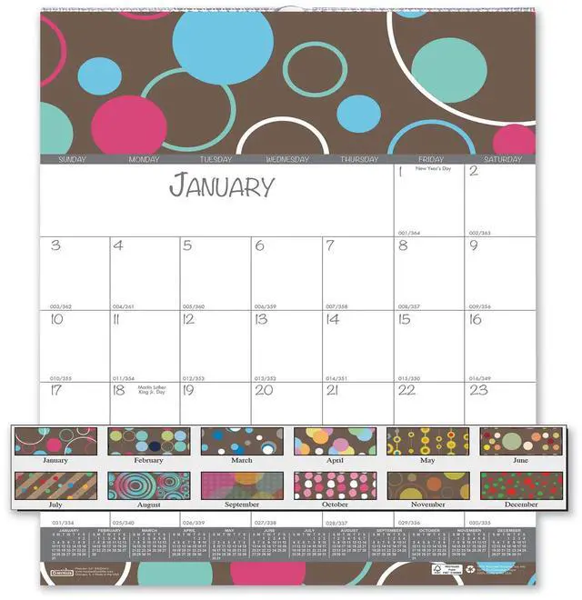 Main image of House of Doolittle 100% Recycled Bubbleluxe Wall Calendar 12x12 2026