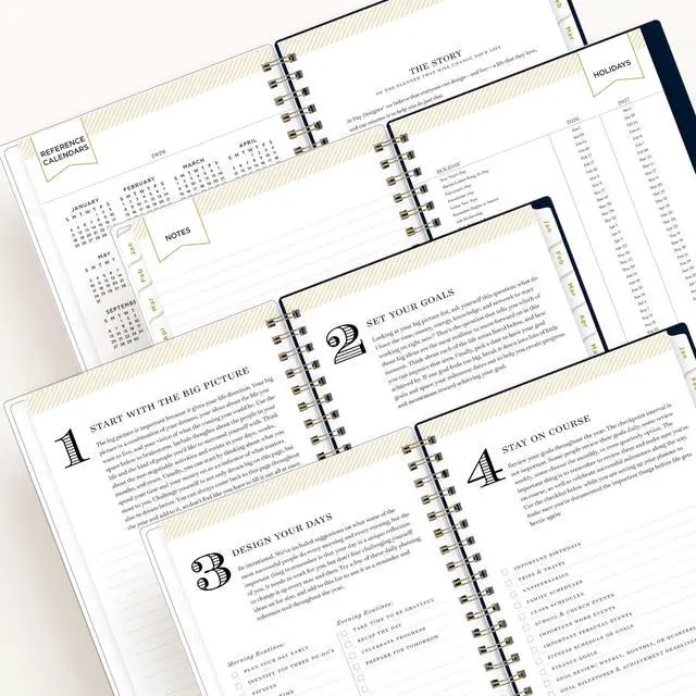 Alt view image 5 of 7 - Blue Sky Day Designer Weekly/monthly Planner 8x5 Navy/floral 2026 Bls103620