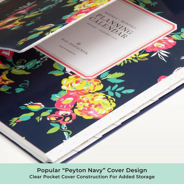 Alt view image 7 of 7 - Blue Sky Day Designer Weekly/monthly Planner 8x5 Navy/floral 2026 Bls103620