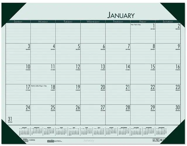 Main image of House of Doolittle Recycled EcoTones Woodland Green Monthly Calendar 22x17 2026