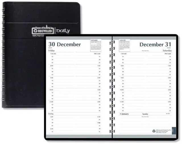 Main image of House of Doolittle Daily Appointment Book 15-Minute Appointments 8x5 Black 2026