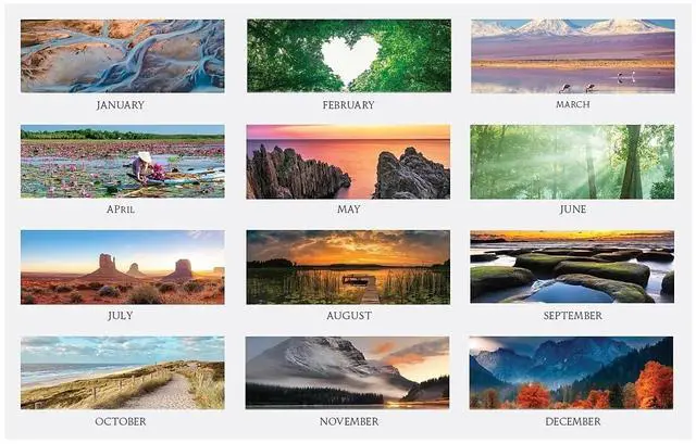 Alt view image 2 of 2 - House of Doolittle Recycled Scenic Three-Month Calendar 12.25 X 26 2026