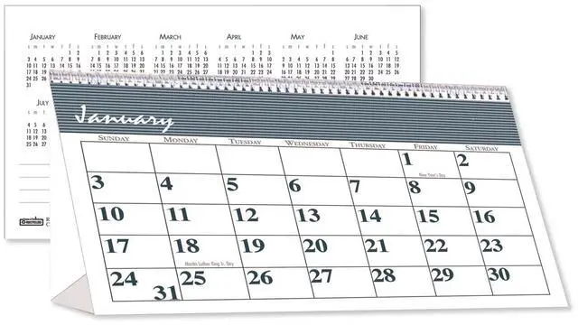 Main image of House of Doolittle Recycled Bar Harbor Desk Tent Monthly Calendar 7x4.25 2026