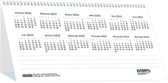 Alt view image 2 of 3 - House of Doolittle Recycled Bar Harbor Desk Tent Monthly Calendar 7x4.25 2026