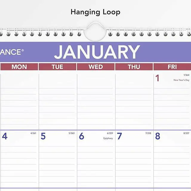 Main image of At-A-Glance Erasable Wall Calendar 12 x 17 White 2026 PMLM0228