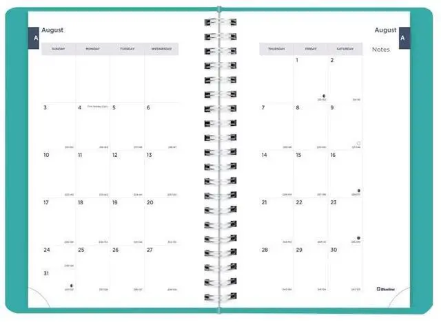 Alt view image 6 of 7 - Blueline Academic Daily/Monthly Planner 5x8 Cloud Blue Aug-July 2025-26 CA201F02