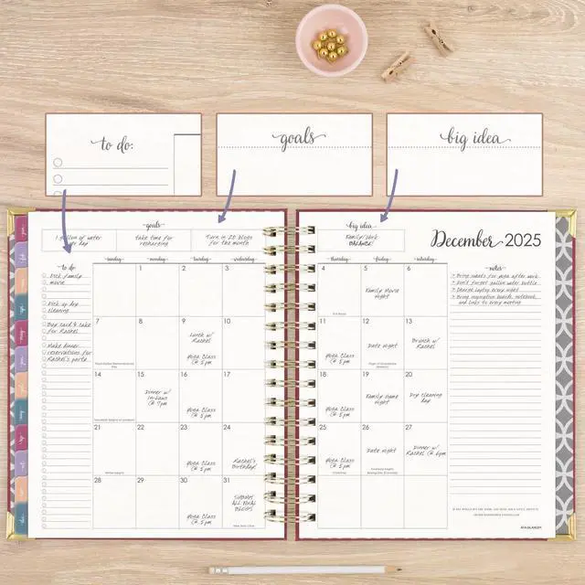 Alt view image 3 of 7 - At-A-Glance Harmony Daily Hardcover Planner 8.75 x 7 Berry 2026 609980659