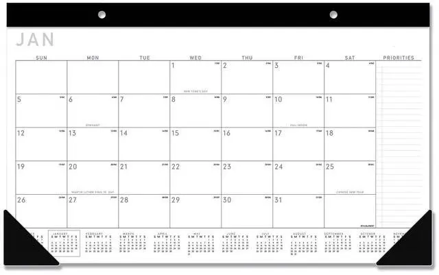 Main image of AT-A-GLANCE® Contemporary 2026 Monthly Desk Pad Calendar, Compact, 18" x 11"