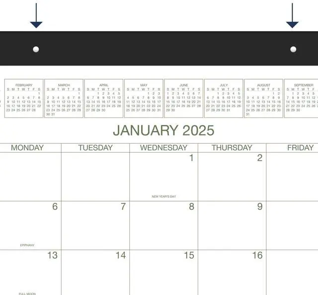 Alt view image 4 of 7 - At-A-Glance Two-Color Desk Pad 22x17 2026