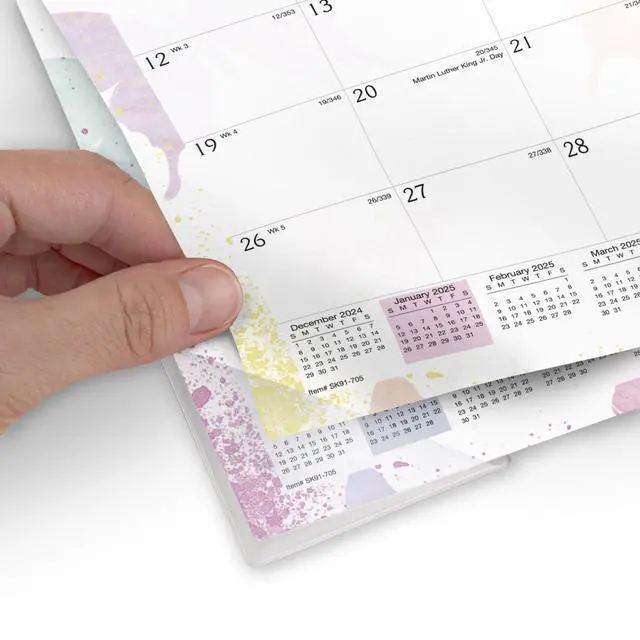 Alt view image 4 of 7 - AT-A-GLANCE® Watercolors 2026 Monthly Desk Pad Calendar, Compact, 17 3/4" x 11"