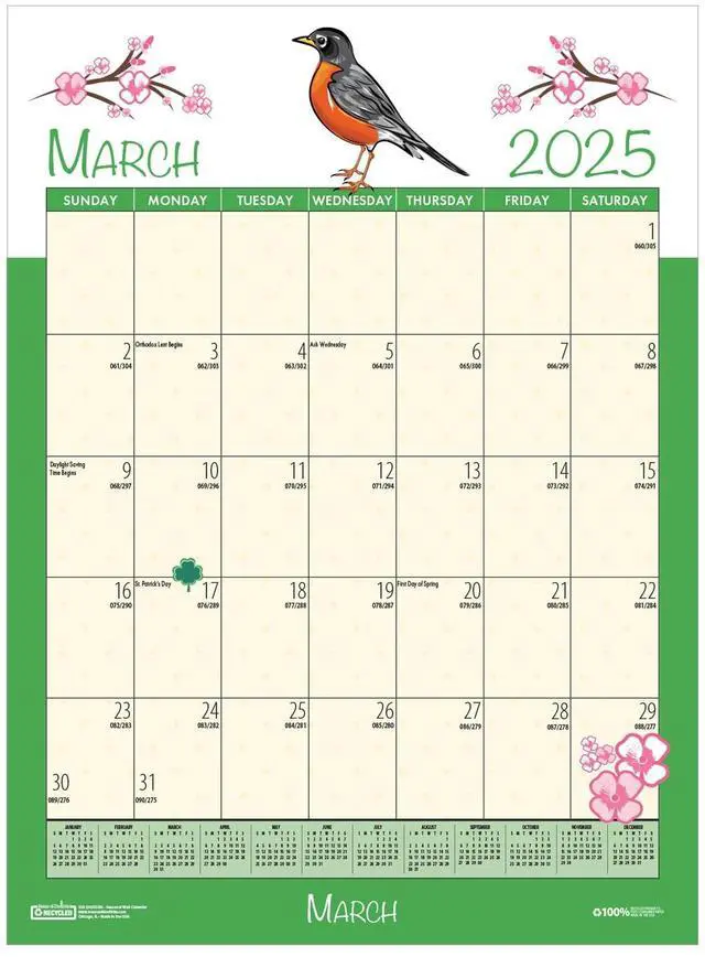 Alt view image 2 of 7 - House of Doolittle 100% Recycled Seasonal Wall Calendar 12x16.5 2026