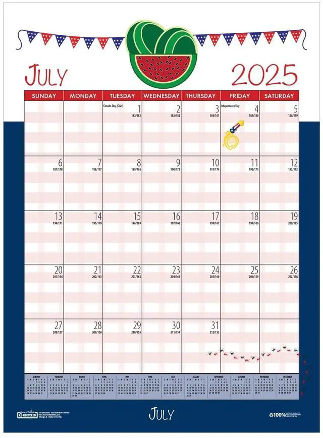 Alt view image 7 of 7 - House of Doolittle 100% Recycled Seasonal Wall Calendar 12x16.5 2026