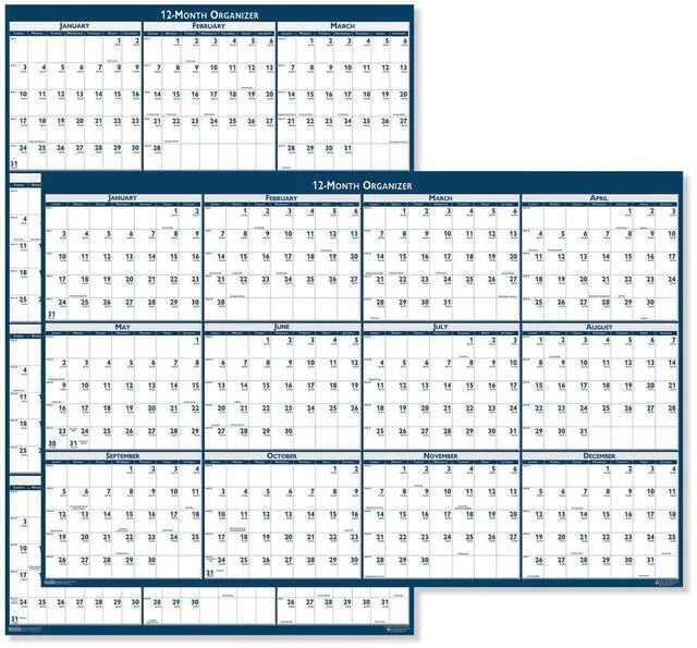 Main image of House of Doolittle Recycled Laminated Jumbo Yearly Wall Calendar 66 X 33 2026