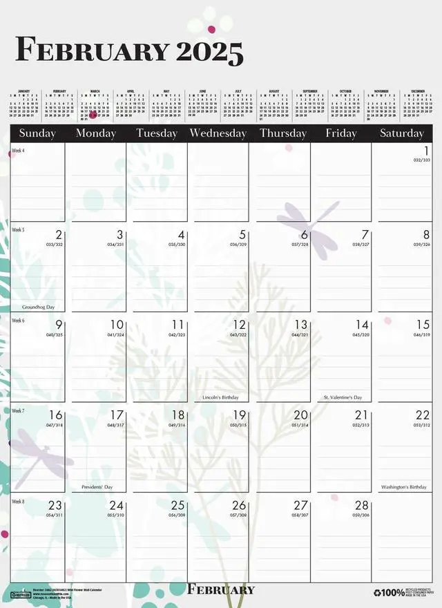 Alt view image 2 of 7 - House of Doolittle Wild Flower Wall Calendar 12x16.5 Wild Flowers 2026