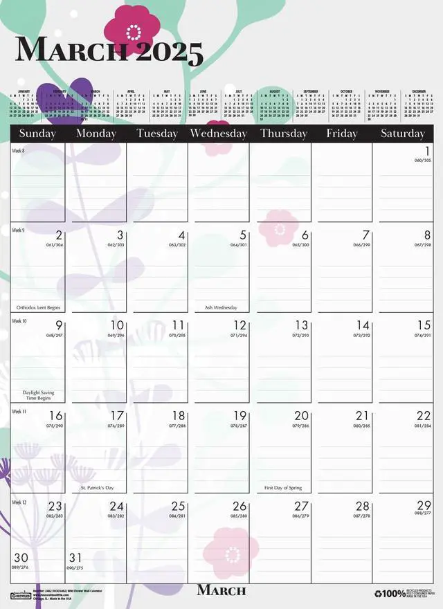 Alt view image 3 of 7 - House of Doolittle Wild Flower Wall Calendar 12x16.5 Wild Flowers 2026