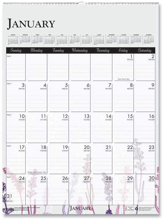 Main image of House of Doolittle Wild Flower Wall Calendar 12x16.5 Wild Flowers 2026