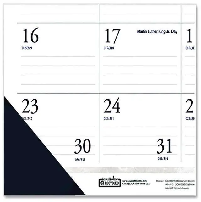 Alt view image 2 of 2 - House of Doolittle Recycled Two-Color Monthly Desk Pad Calendar 18.5x13 2026