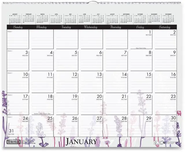 Main image of House of Doolittle Recycled Wild Flower Wall Calendar 15x12 Wild Flowers 2026