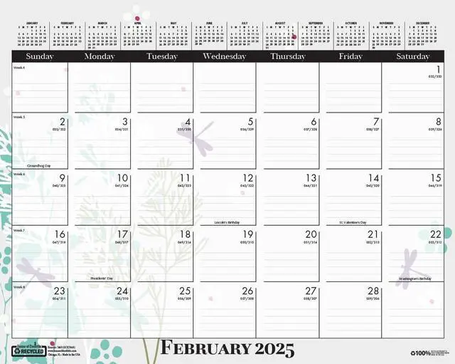 Alt view image 5 of 7 - House of Doolittle Recycled Wild Flower Wall Calendar 15x12 Wild Flowers 2026