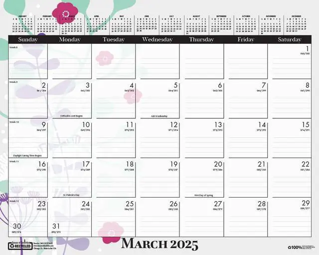 Alt view image 4 of 7 - House of Doolittle Recycled Wild Flower Wall Calendar 15x12 Wild Flowers 2026
