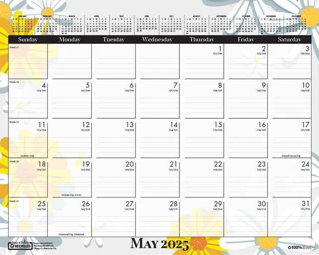 Alt view image 3 of 7 - House of Doolittle Recycled Wild Flower Wall Calendar 15x12 Wild Flowers 2026