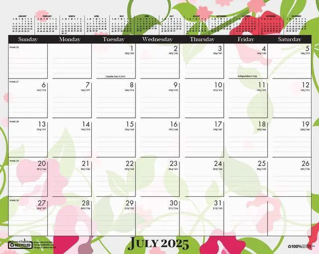 Alt view image 6 of 7 - House of Doolittle Recycled Wild Flower Wall Calendar 15x12 Wild Flowers 2026