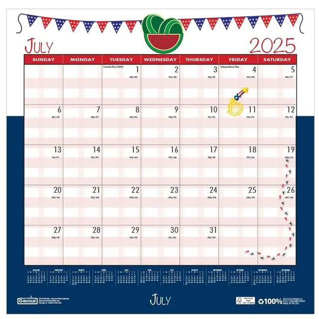 Alt view image 7 of 7 - House of Doolittle 100% Recycled Seasonal Wall Calendar 12 x 12 2026 338