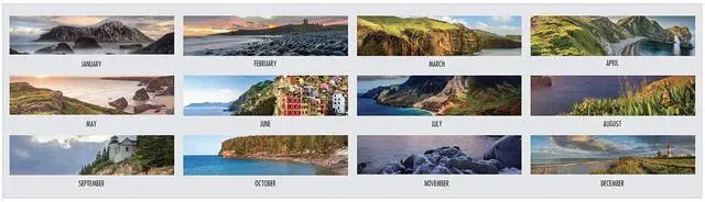 Alt view image 2 of 3 - House of Doolittle Coastlines Photographic Monthly Desk Pad Calendar 18.5x13 2026