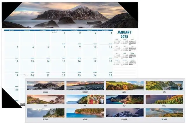 Alt view image 3 of 3 - House of Doolittle Coastlines Photographic Monthly Desk Pad Calendar 18.5x13 2026