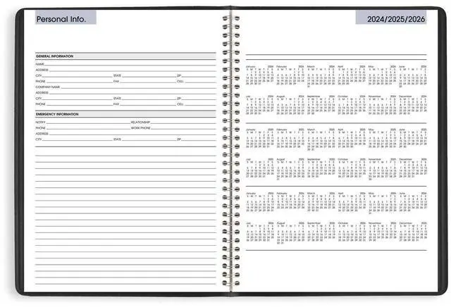 Alt view image 7 of 7 - AT-A-GLANCE® DayMinder® 2026 Weekly Appointment Book Planner, Black, Large, 8" x 11"