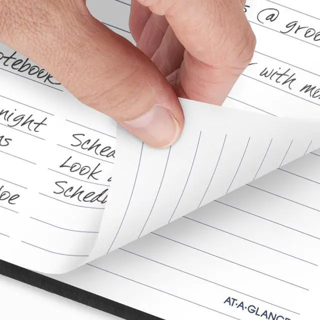 Alt view image 3 of 7 - At-A-Glance Open-Schedule Weekly Appointment Book 8.75x6 7/8 Black 2026 G53500