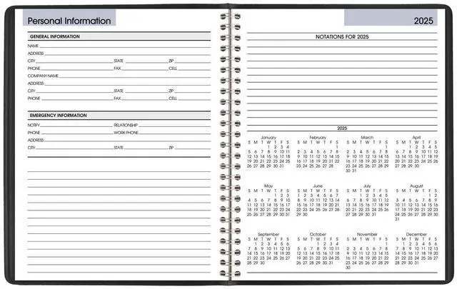 Alt view image 7 of 7 - At-A-Glance Open-Schedule Weekly Appointment Book 8.75x6 7/8 Black 2026 G53500