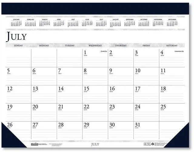 Main image of House of Doolittle Academic Desk Pad Calendar 18.5x13 2025-2026 1556