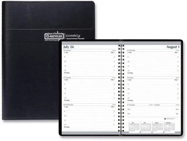 Main image of House of Doolittle Weekly Appointment Book 30-Minute Appointments 8x5 Black 2026