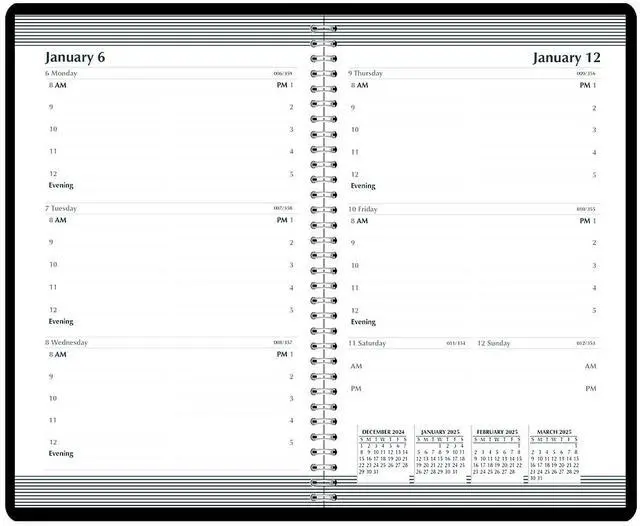 Alt view image 2 of 7 - House of Doolittle Weekly Appointment Book 30-Minute Appointments 8x5 Black 2026