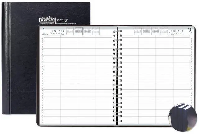 Main image of House of Doolittle Executive Hardcover Four-Person Group Practice Appt. Book 11x8.5 Black 2026