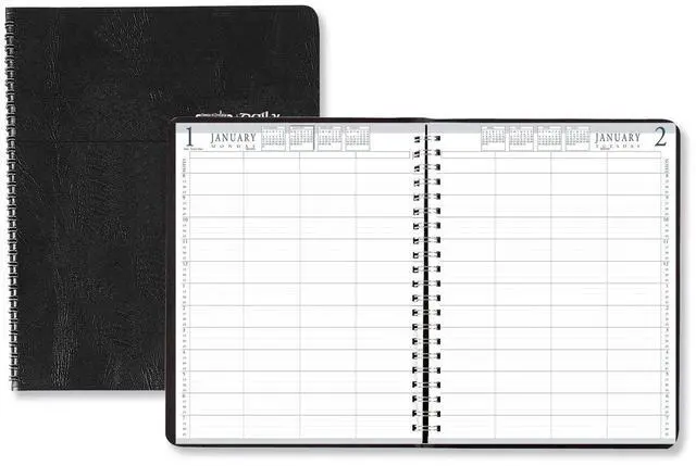 Main image of House of Doolittle Four-Person Group Practice Daily Appointment Book 11x8.5 Black 2026