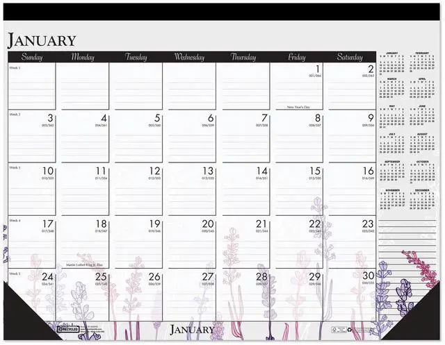 Main image of House of Doolittle Contempo Desk Pad Calendar 22x17 Wild Flowers 2026
