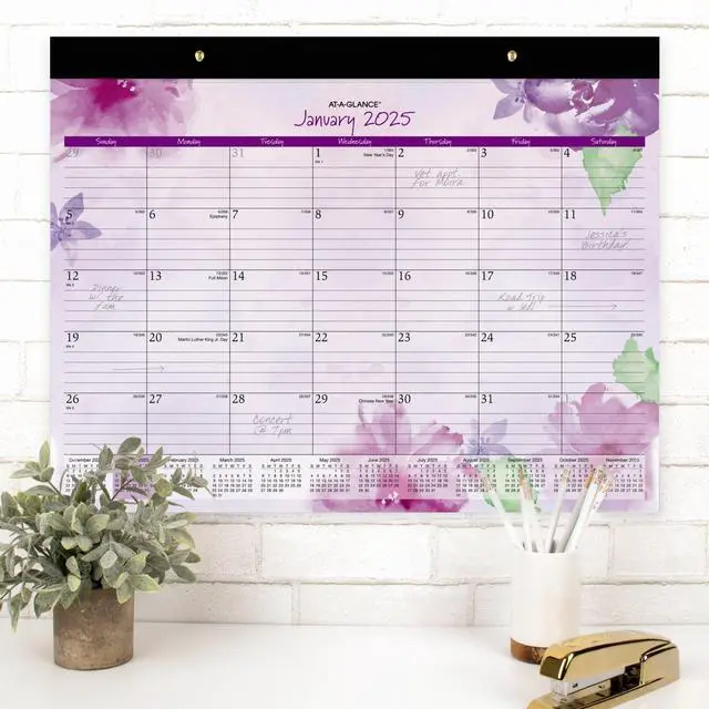 Alt view image 3 of 7 - AT-A-GLANCE® Beautiful Day 2026 Monthly Desk Pad Calendar, Standard, 21 3/4" x 17"