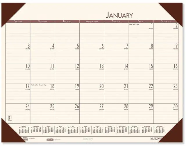 Main image of House of Doolittle EcoTones Moonlight Cream Monthly Desk Pad Calendar 22x17 2026