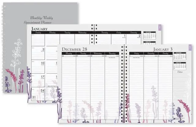 Main image of House of Doolittle Monthly Weekly Planner 9x7 Wild Flowers 2026