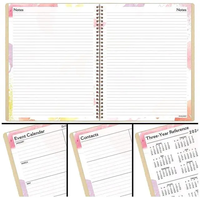 Alt view image 5 of 6 - At-A-Glance Watercolors Weekly/Monthly Planner 11x8.5 Watercolors 2026