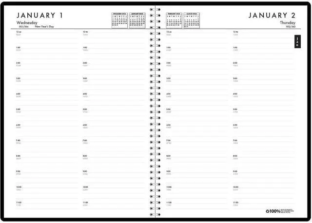 Alt view image 2 of 6 - House of Doolittle Recycled 10x7 24/7 Daily/Monthly Planner Black 2026
