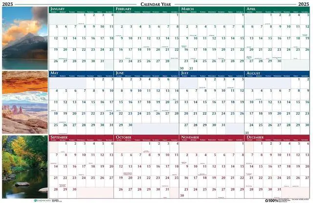 Alt view image 2 of 3 - House of Doolittle Recycled Earthscapes Nature Wall Calendar 24x37 2026 393