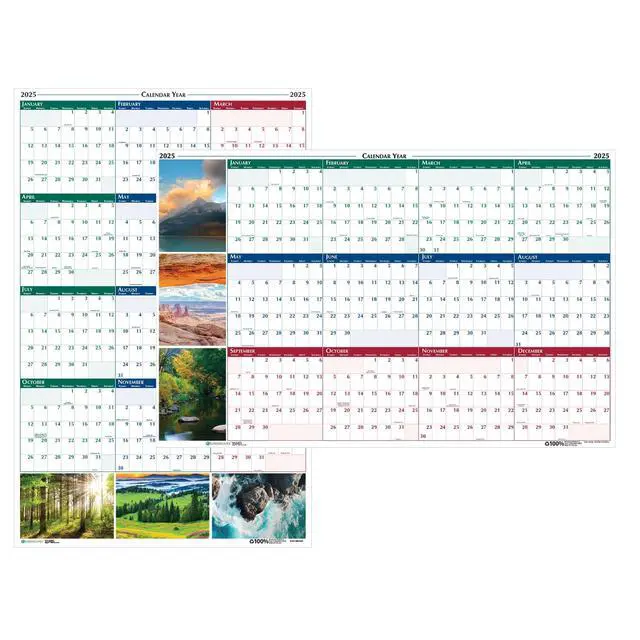 Alt view image 3 of 3 - House of Doolittle Recycled Earthscapes Nature Wall Calendar 24x37 2026 393