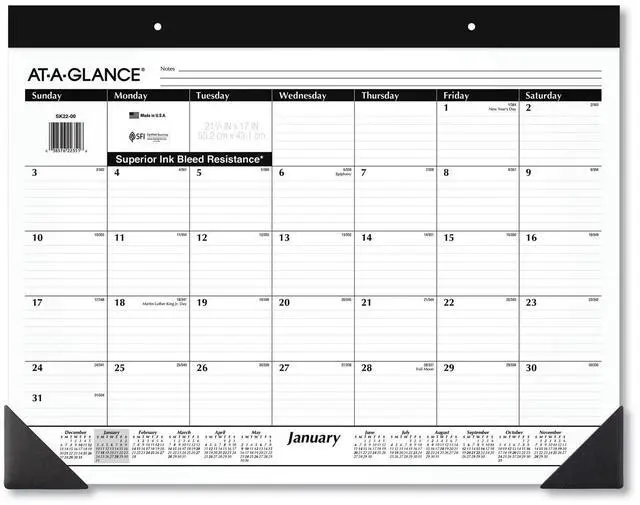 Main image of AT-A-GLANCE® 2026 Monthly Desk Pad Calendar, Standard, 21 3/4" x 17"