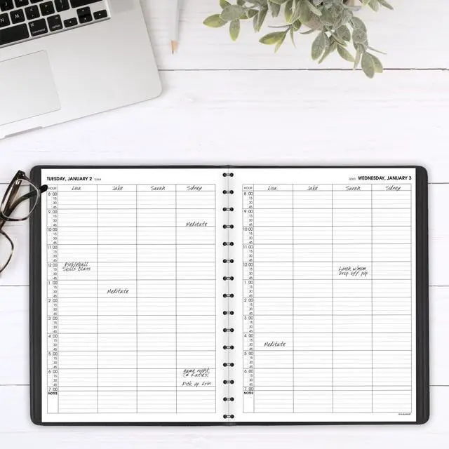 Alt view image 2 of 7 - At-A-Glance Four-Person Group Daily Appointment Book 11 x 8 White 2026 7082205