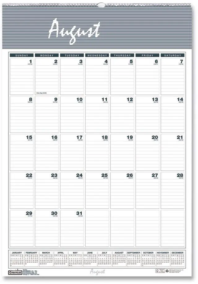 Main image of House of Doolittle Bar Harbor Wirebound Monthly Wall Calendar 15.5x22 2025-2026